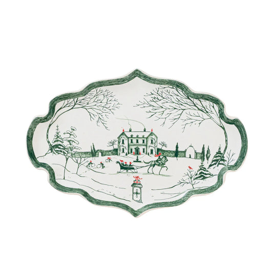 COUNTRY ESTATE WINTER FROLIC GIFT TRAY EVERGREEN