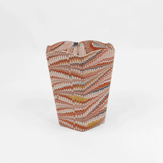 MARBLED SCALLOPED COLLAPSIBLE BASKET - TWILIGHT MOUNTAIN