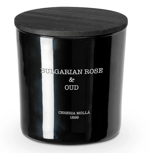 CANDLE - 8 OZ. BULGARIAN ROSE & OUD - BLACK