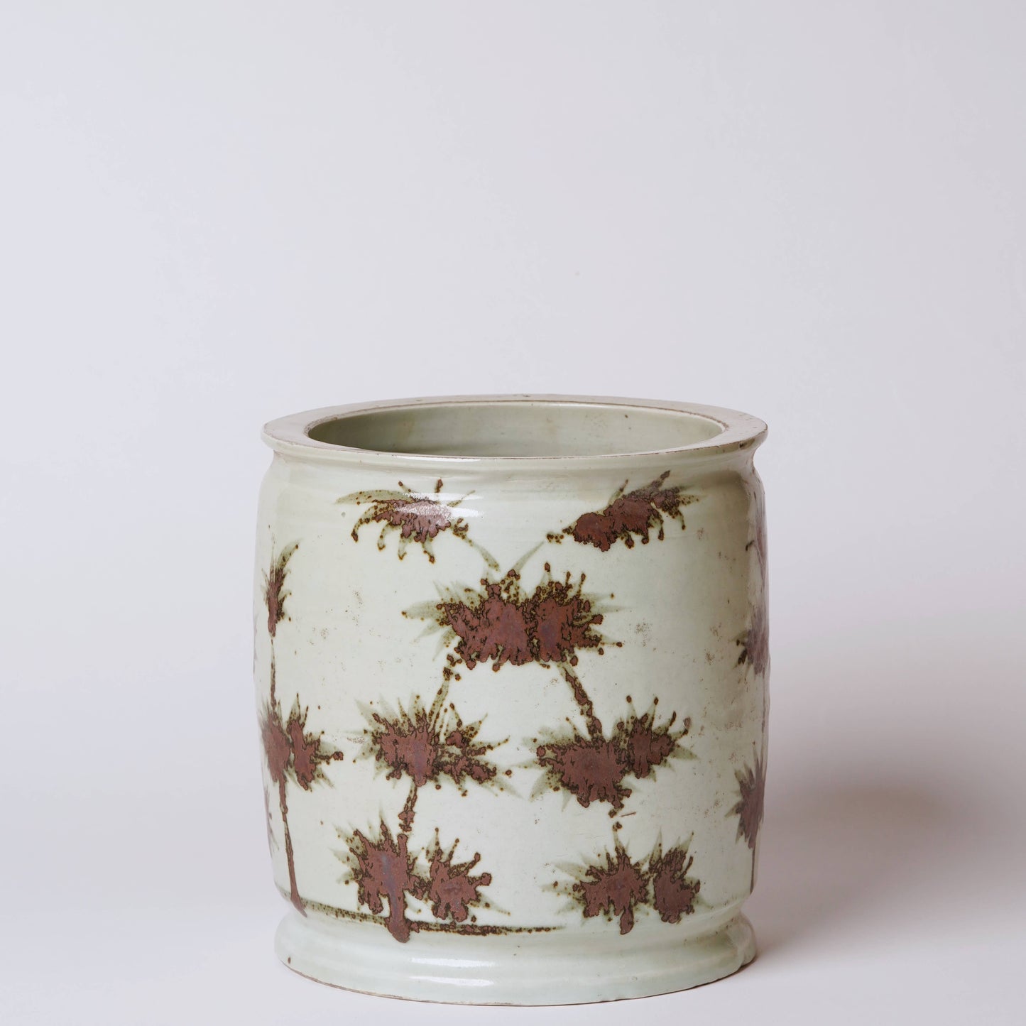 COPPER GLAZED BAMBOO CACHE POT