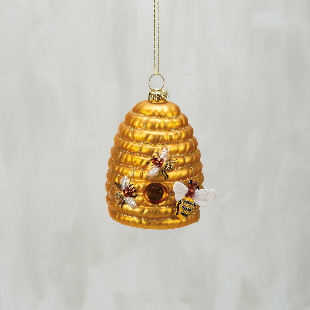 GLASS BEEHIVE ORNAMENT
