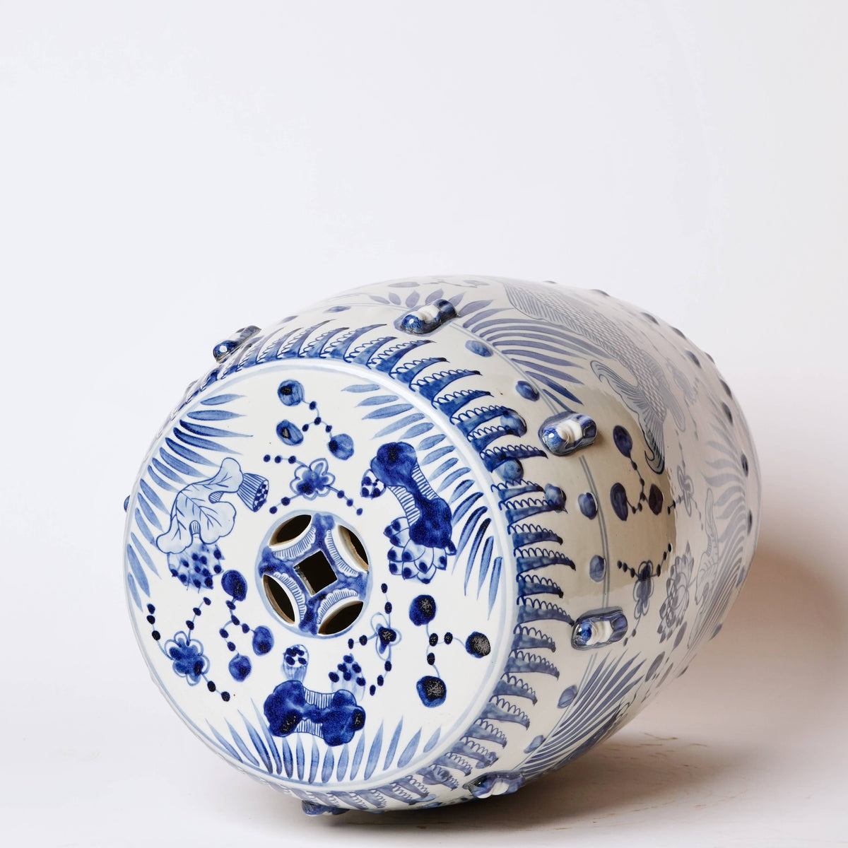 FISH AND LOTUS GARDEN STOOL