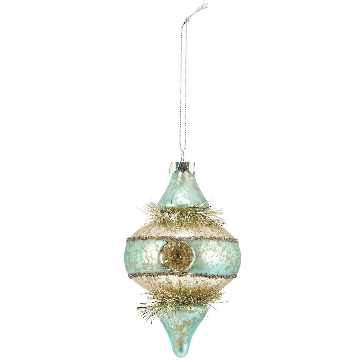 BLUE PENDANT GLASS ORNAMENT