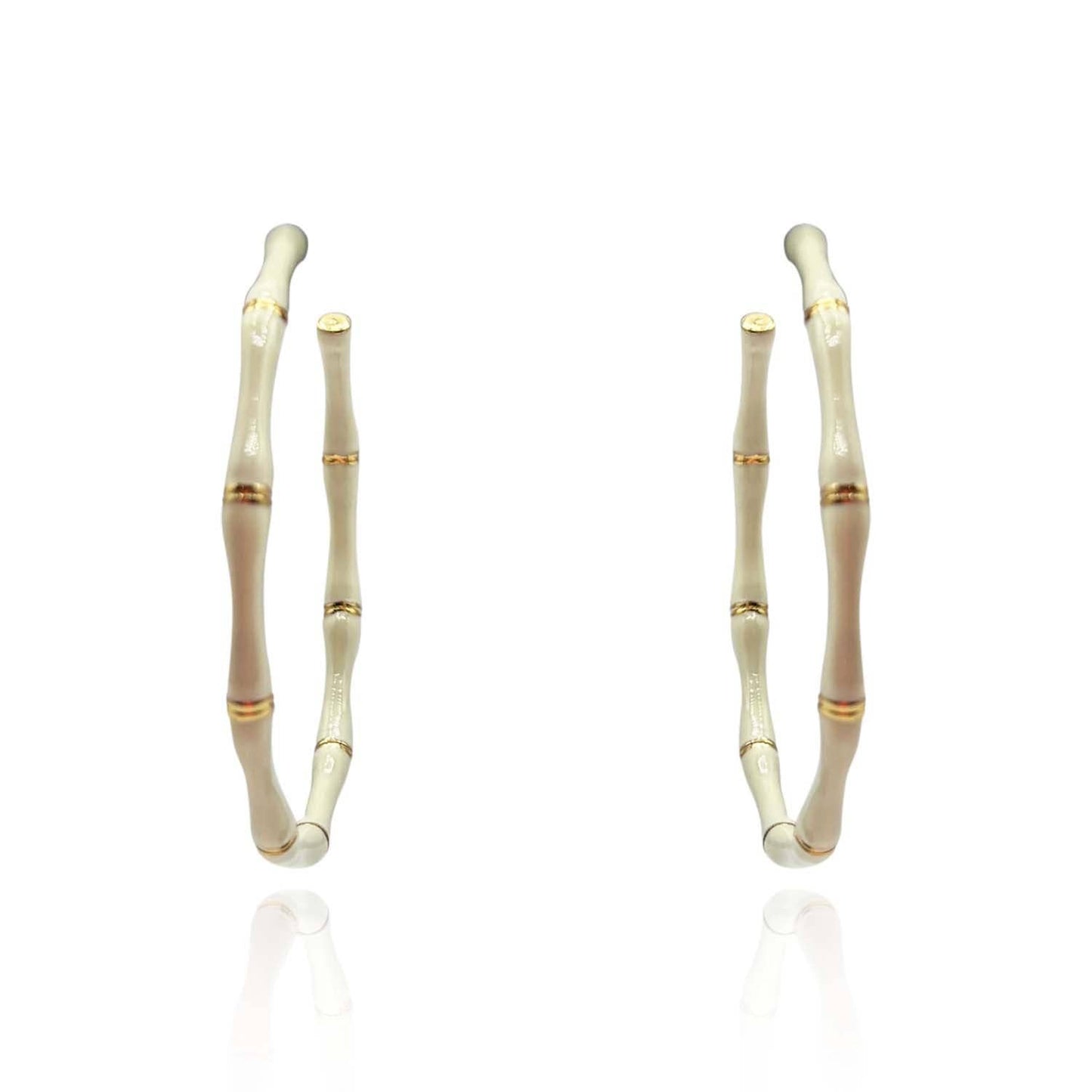 WHITE ENAMEL BAMBOO HOOP