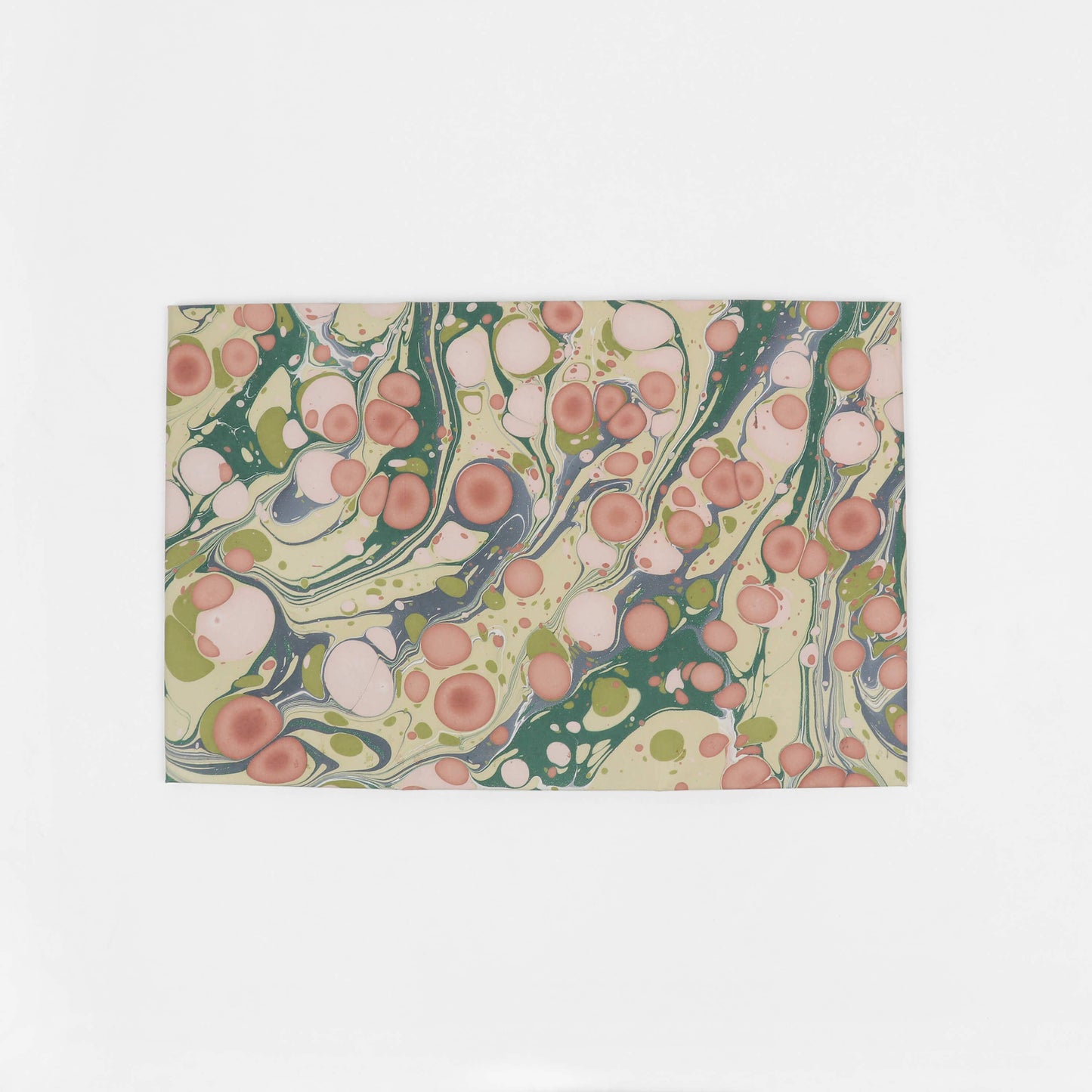 MARBLED HEXAGON COLLAPSIBLE BASKET - MOSS BUBBLE