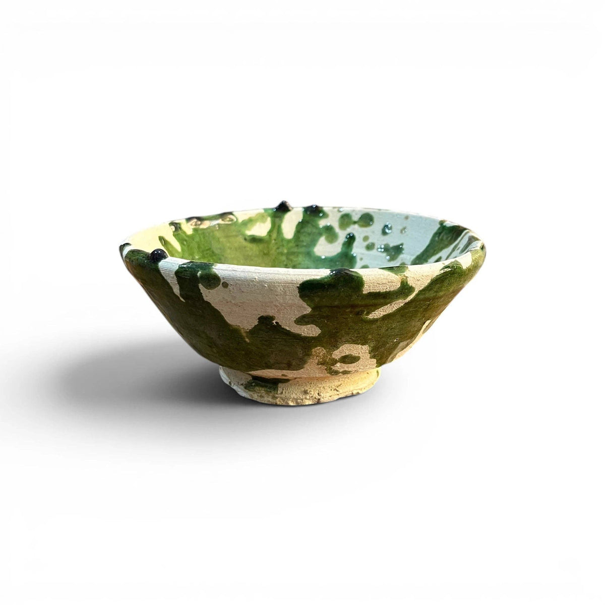 HANDMADE GREEN SPLATTER BOWL