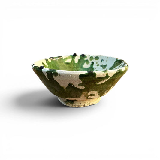HANDMADE GREEN SPLATTER BOWL