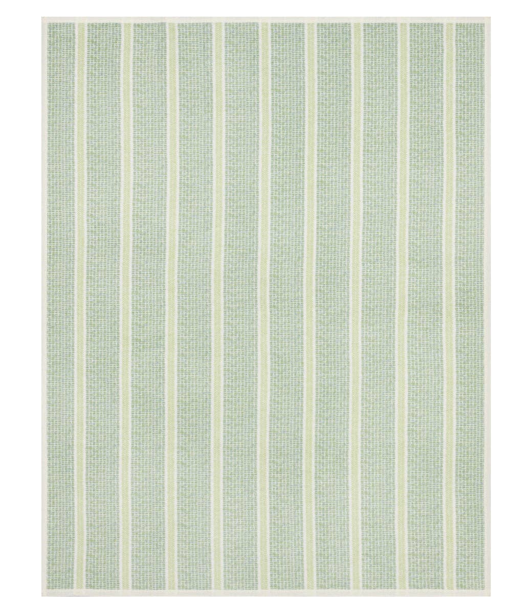 MARKET STRIPE OCEAN FOG BLANKET