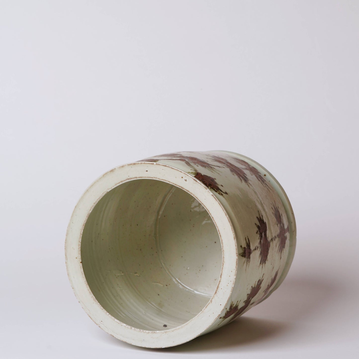COPPER GLAZED BAMBOO CACHE POT