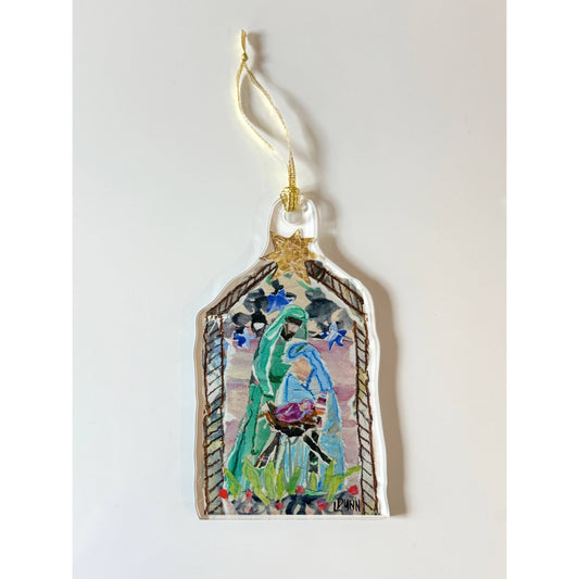 HOLY FAMILY ACRYLIC ORNAMENT
