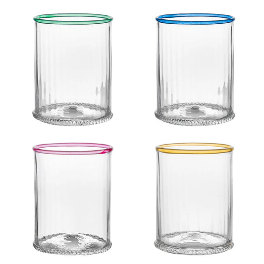 NELL DOUBLE OLD FASHIONED ASSORTED SET OF 4 MULTI