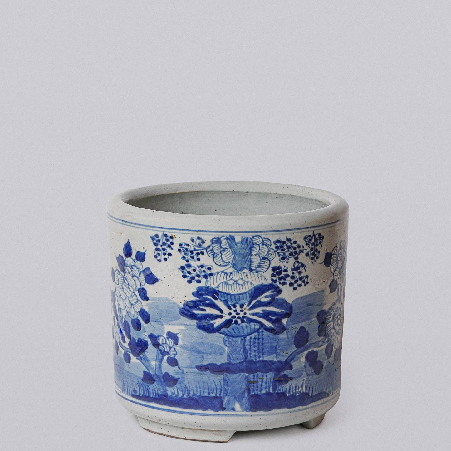 FOUR SEASONS FOOTED CACHEPOT