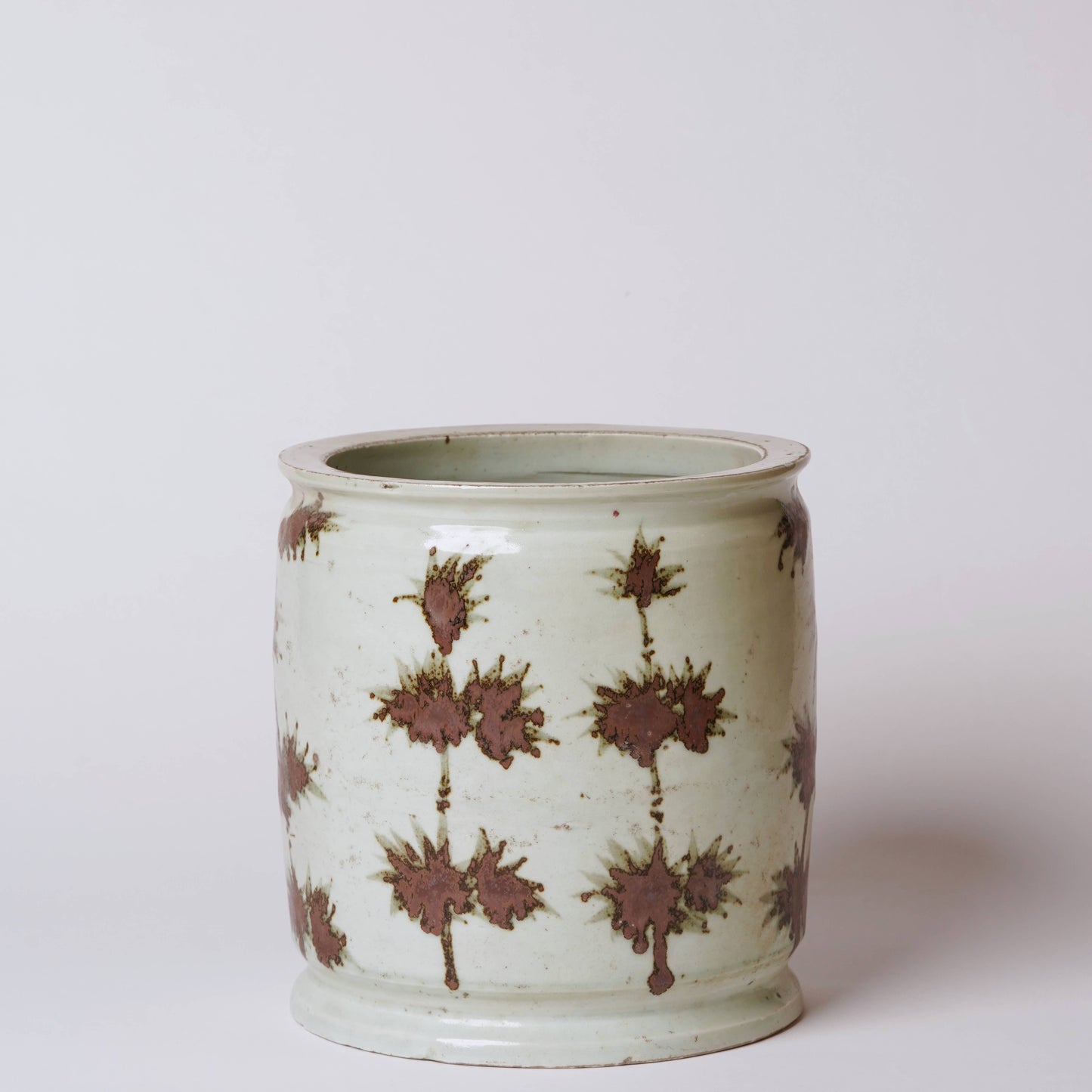 COPPER GLAZED BAMBOO CACHE POT