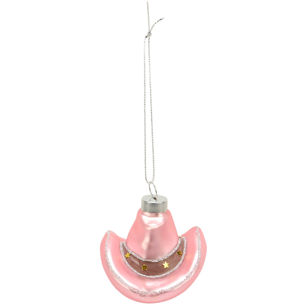 GLASS COWGIRL ORNAMENT