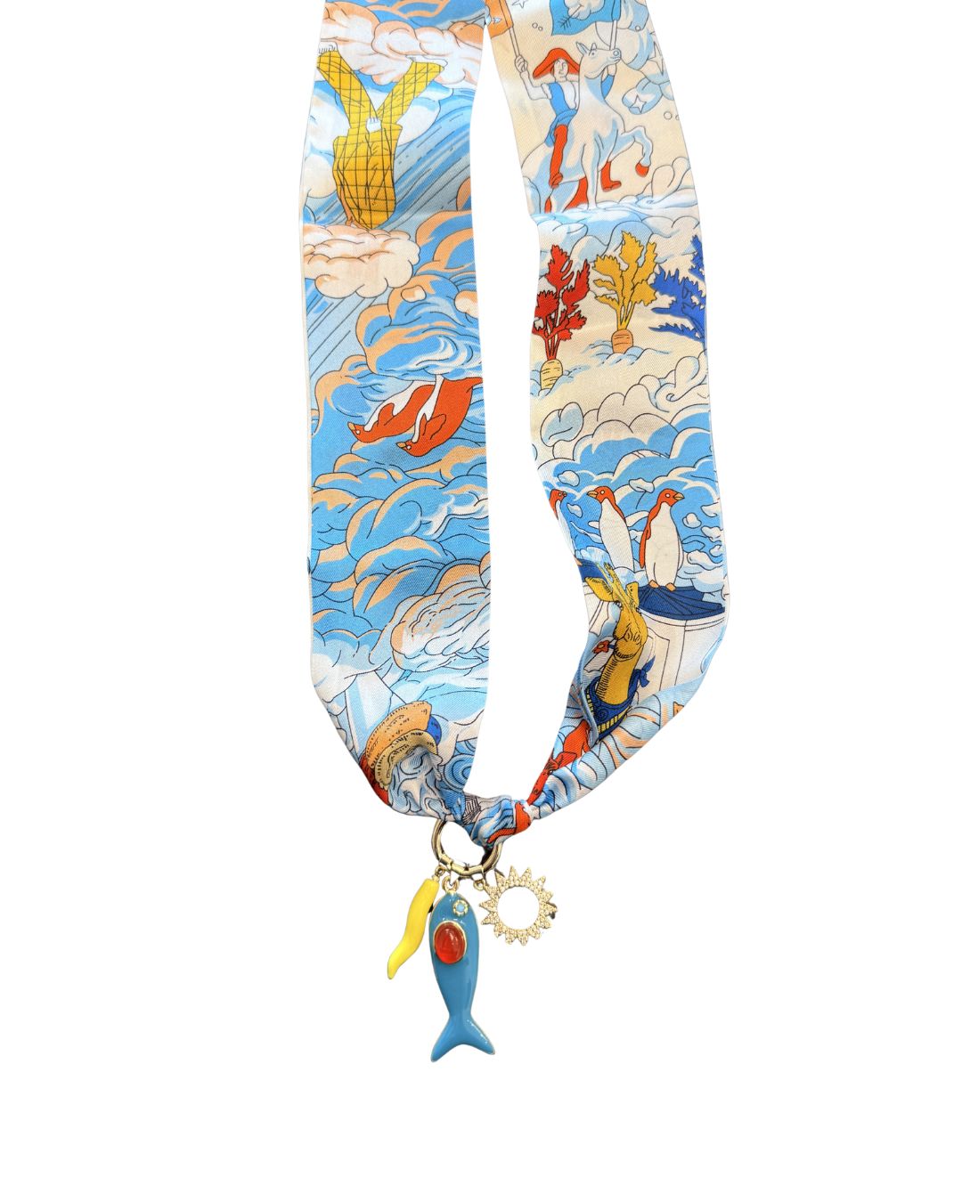 SCARF CHARM NECKLACE