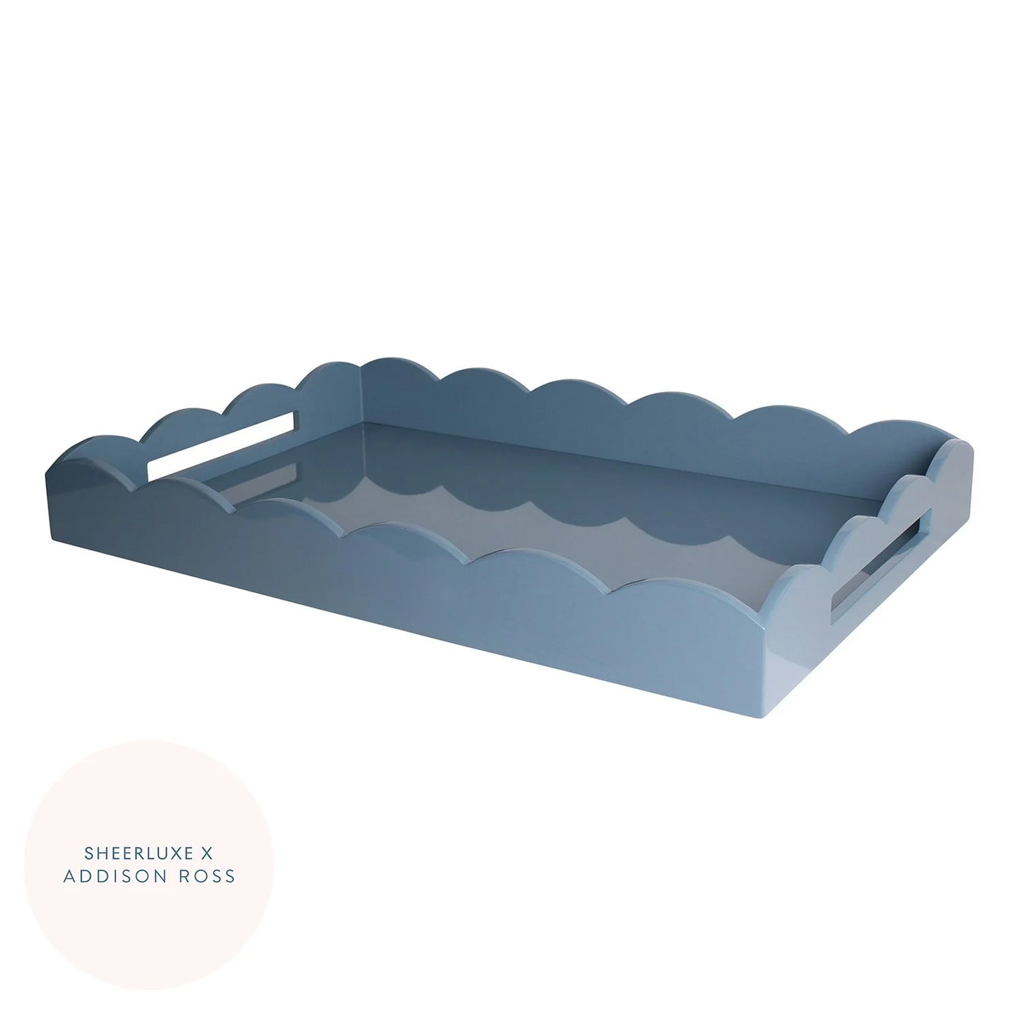 SCALLOPED LACQUERED TRAY - 26X17