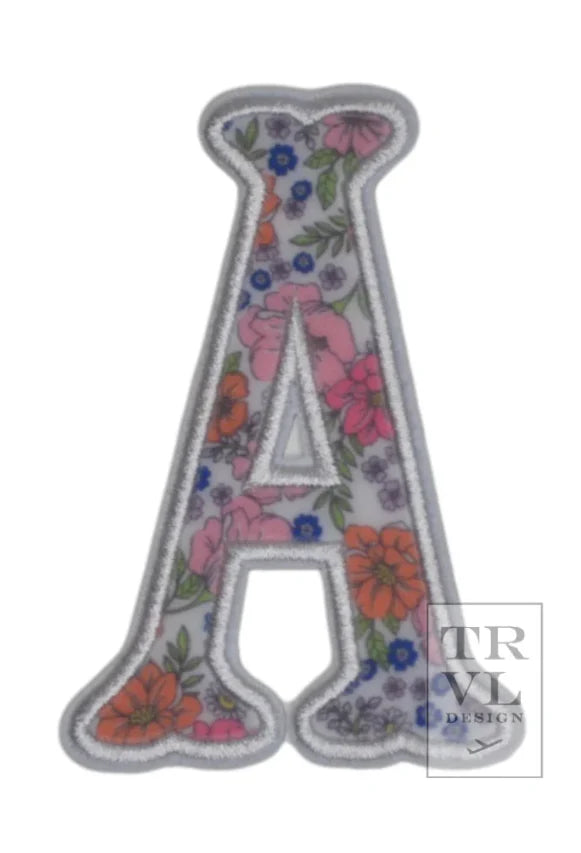 LETTER APPLIQUES- GARDEN FLORAL