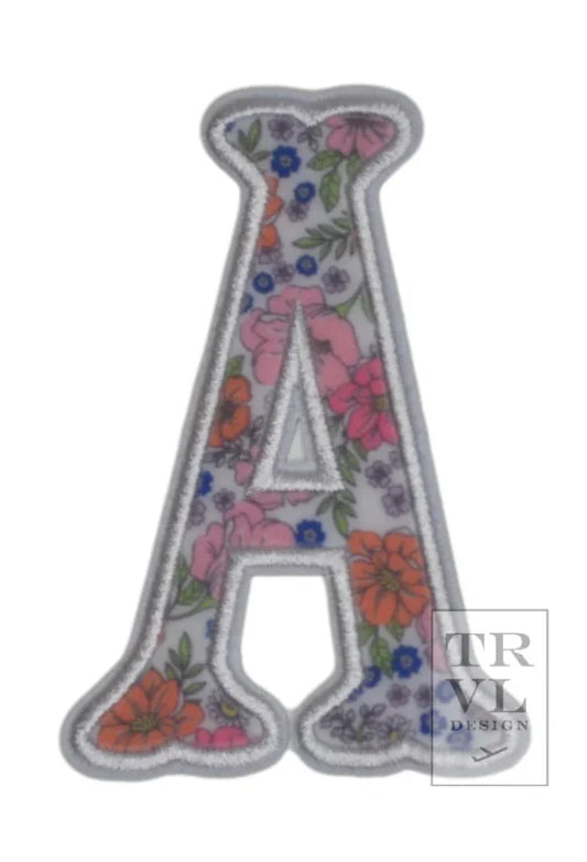 LETTER APPLIQUES- GARDEN FLORAL