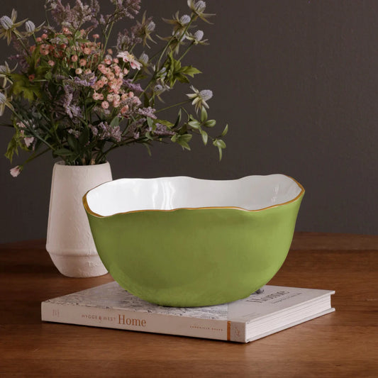 BOWL - LARGE  ENCANTO OSAKA (GREEN AND WHITE)