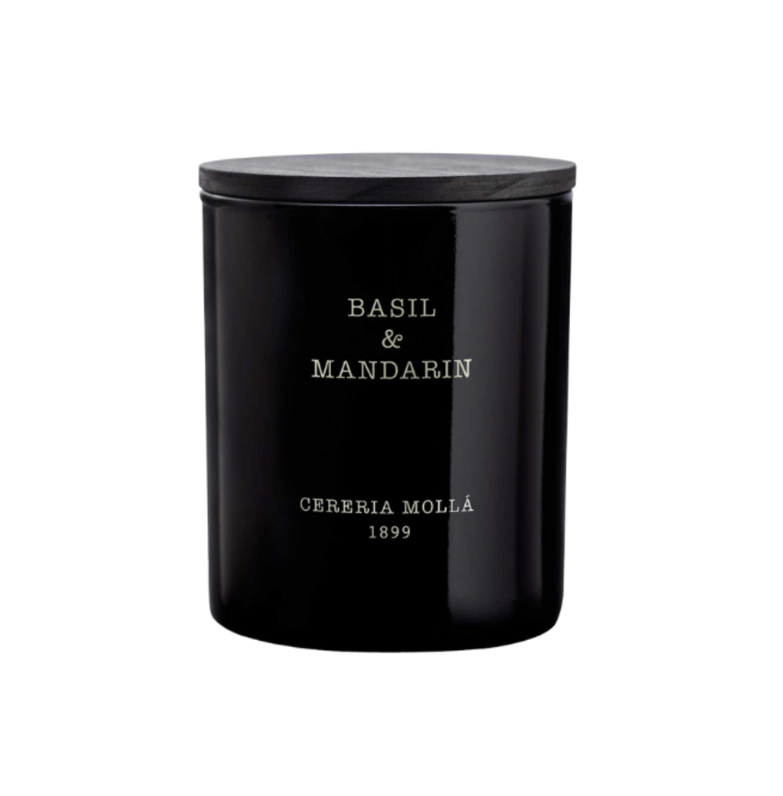 CANDLE - 8 OZ. BASIL & MANDARIN - BLACK