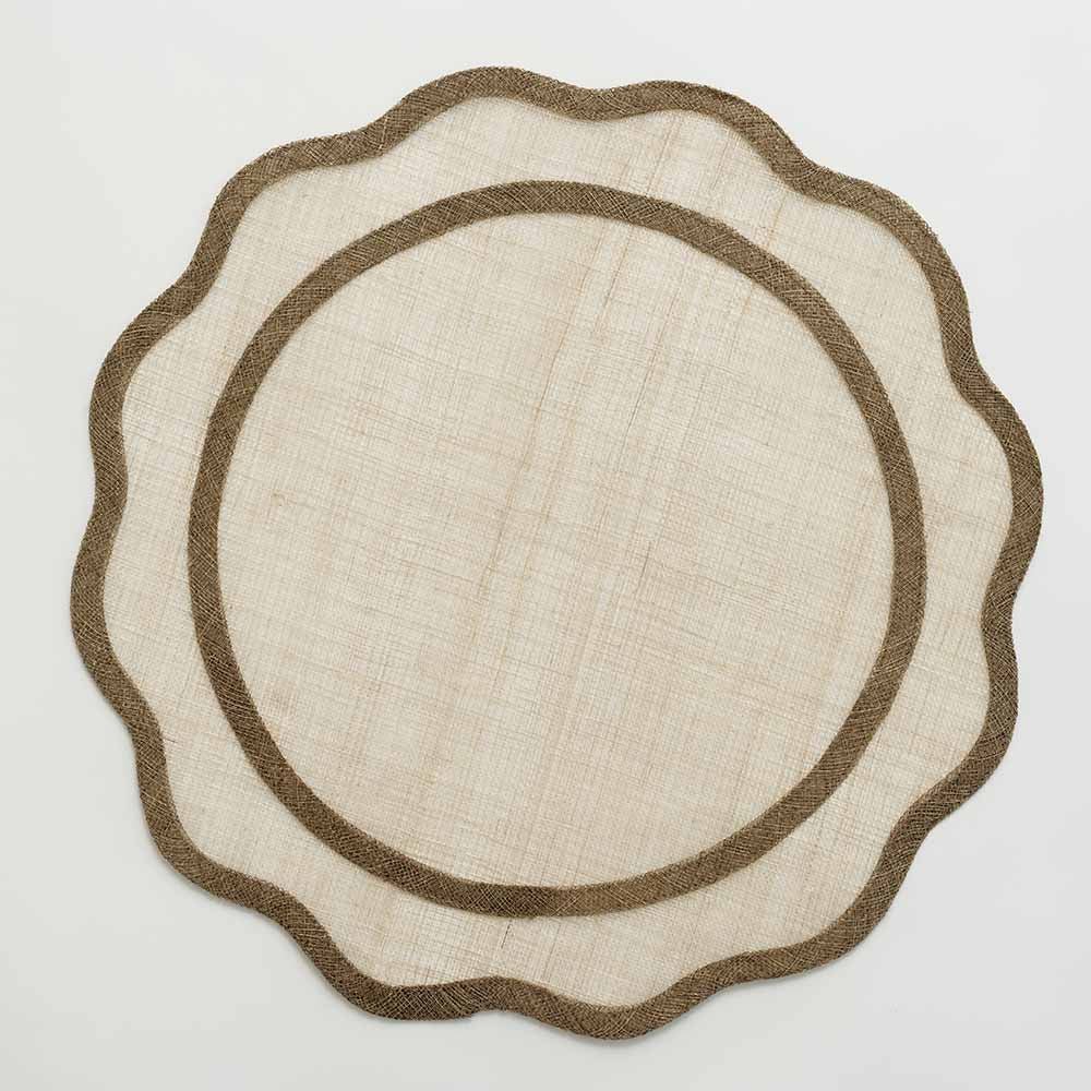 SCALLOPED RICE PAPER PLACEMAT | SET OF 4