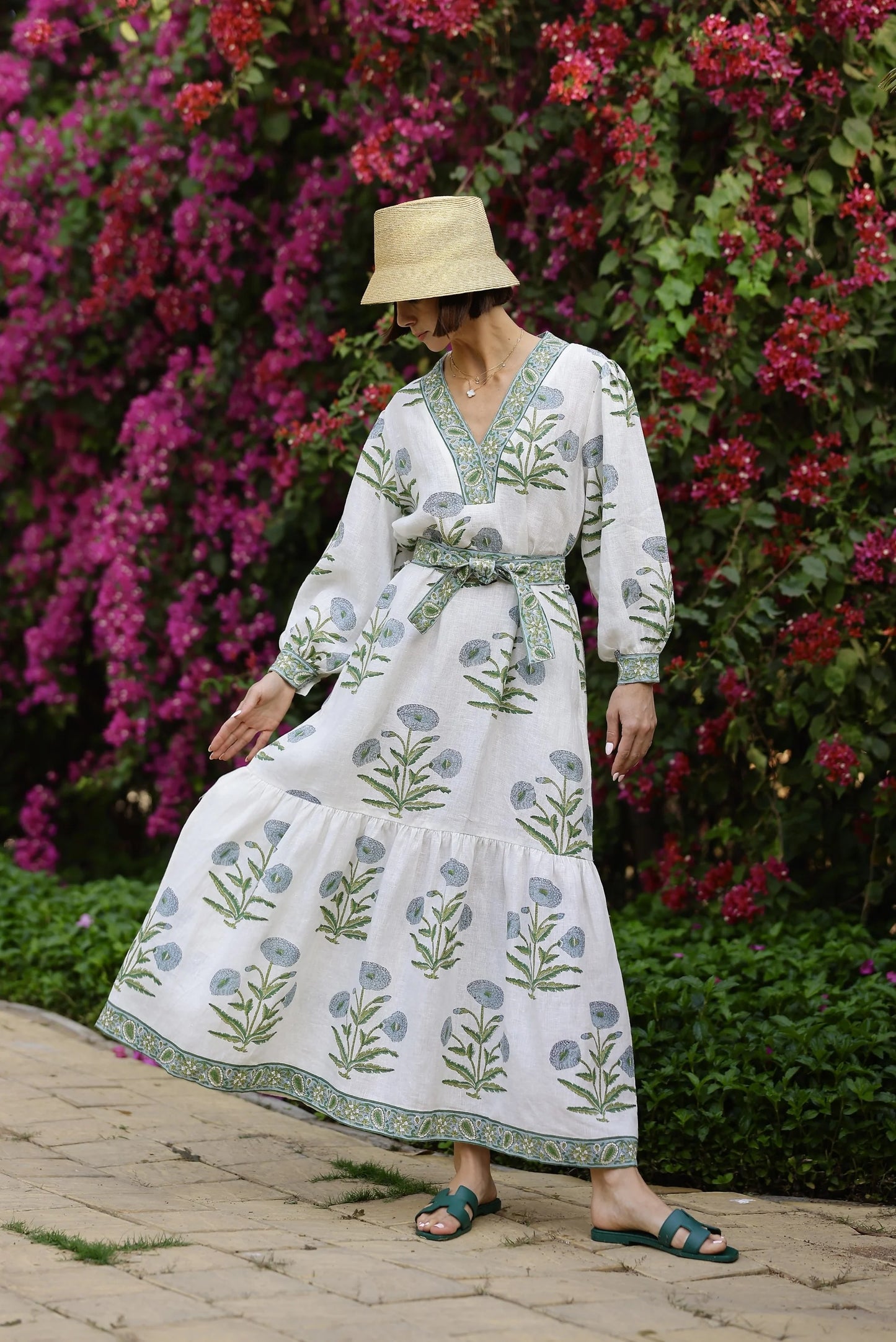 CAPRI MAXI DRESS BLUE FLOWER