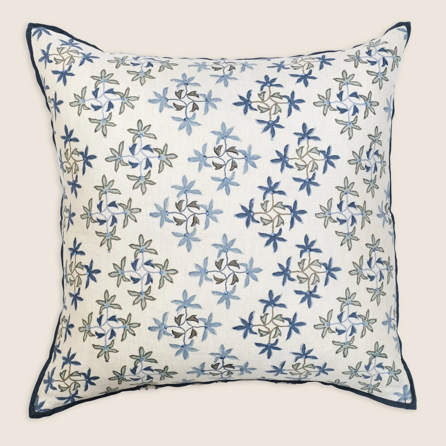 CELESTE PILLOW WITH EMBROIDERY- 22X22