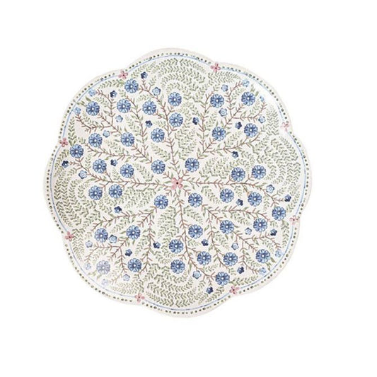 SCALLOPED SALAD/ DESSERT PLATE CHAMBRAY
