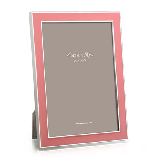 4X6 FRAME - CORAL ENAMEL / SILVER TRIM