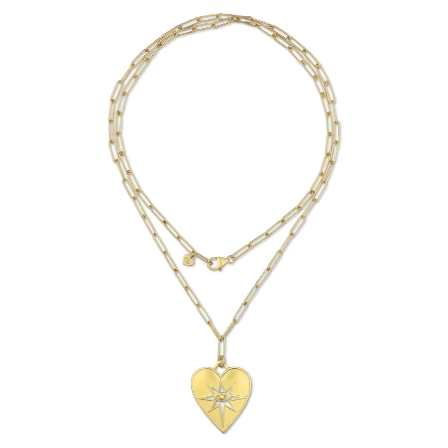 DOUBLE WRAP SEEING HEART CHARM