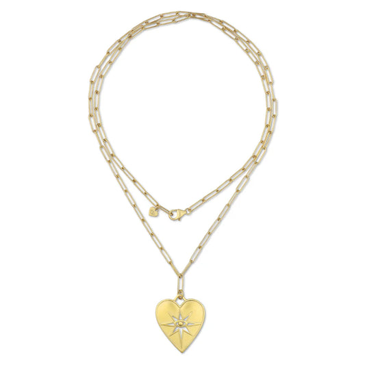 DOUBLE WRAP SEEING HEART CHARM