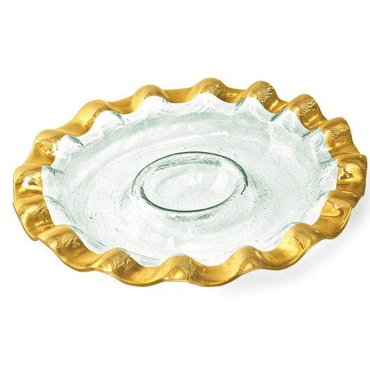 RUFFLE ROUND CHIP AND DIP SERVER