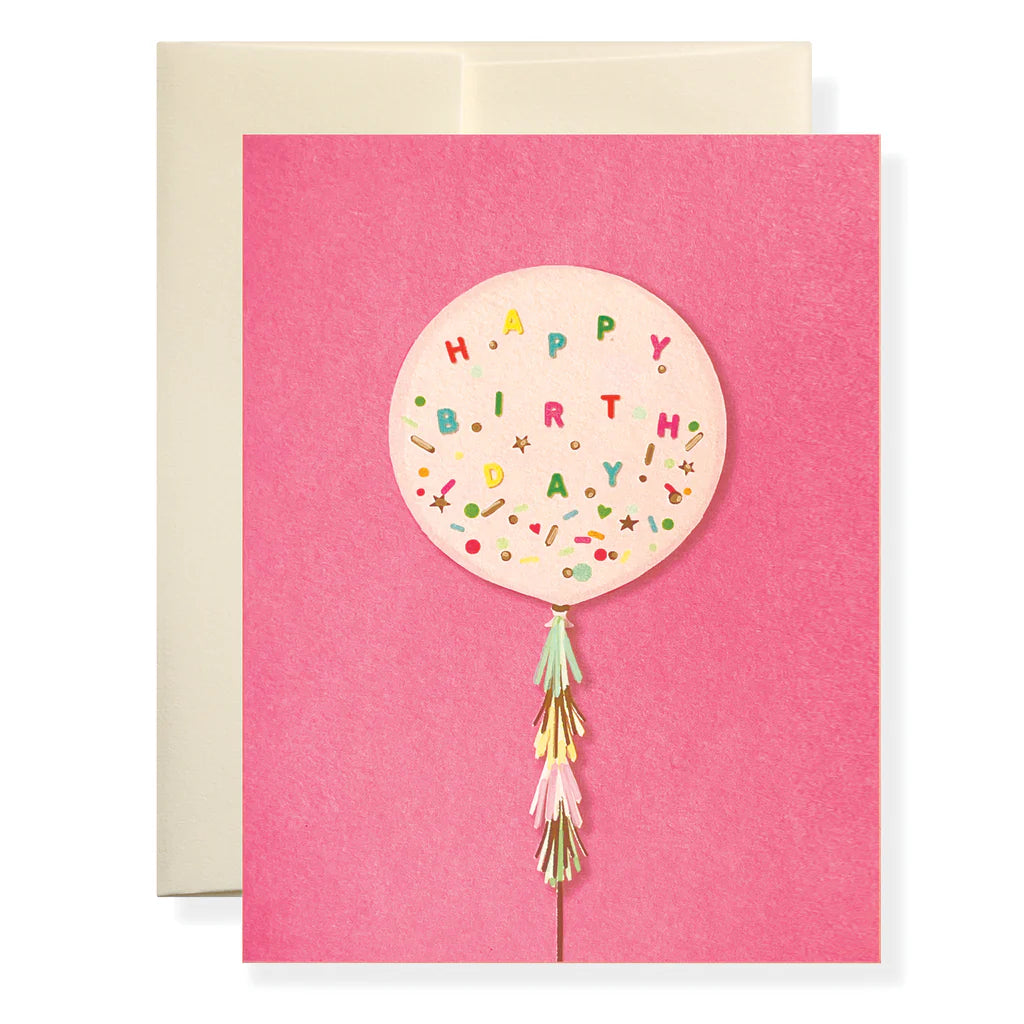 PINK BALLOON GREETING CARD