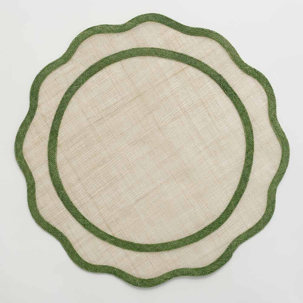 SCALLOPED RICE PAPER PLACEMAT | SET OF 4