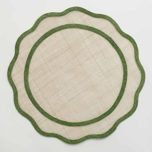 SCALLOPED RICE PAPER PLACEMAT | SET OF 4