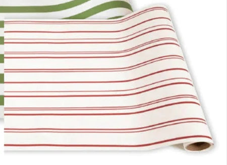 RUNNER - ANTIQUE RED STRIPE TABLE RUNNER 20"X25'