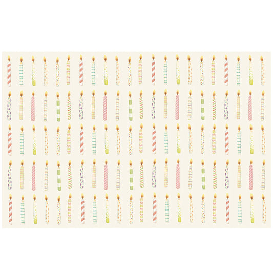 PLACEMAT - BIRTHDAY CANDLES - 18 SHEETS