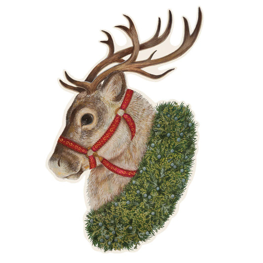 PLACEMAT - DIE-CUT REINDEER - SET OF 12