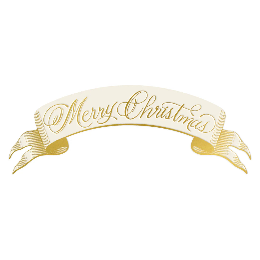 BANNER - MERRY CHRISTMAS TABLE ACCENT - SET OF 12