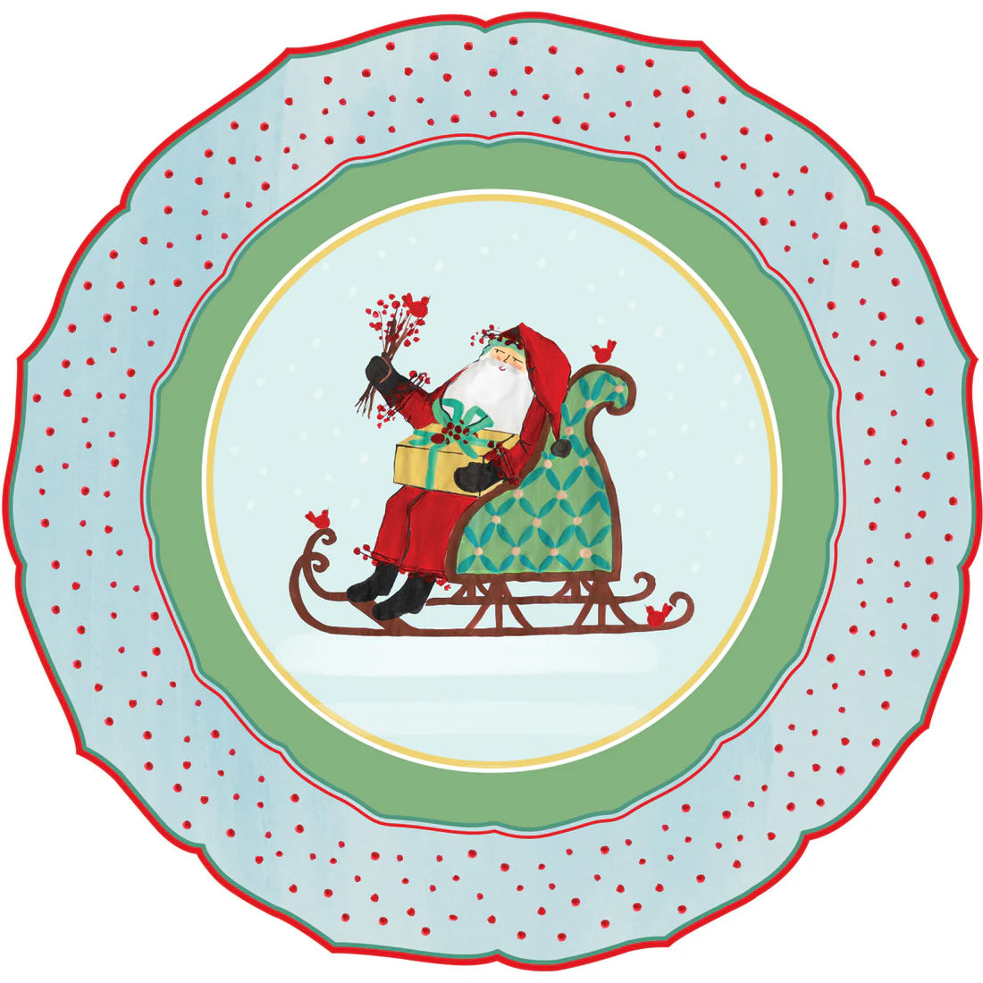 PLACEMAT - DIE-CUT OLD ST. NICK SHEIGH -PACK OF 12