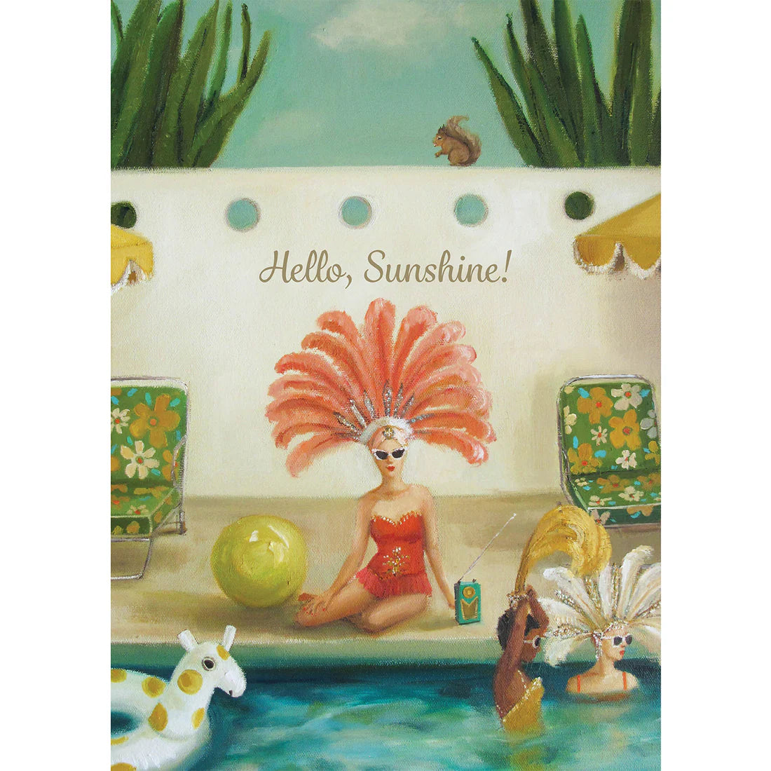 GREETING CARD - POOLSIDE SUNSHINE