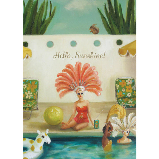 GREETING CARD - POOLSIDE SUNSHINE