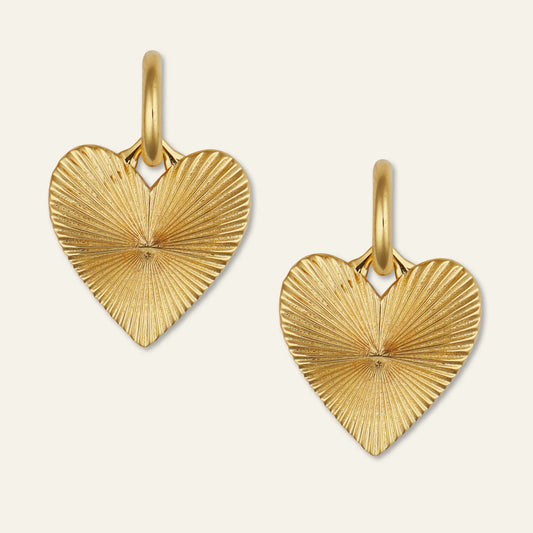 RIBBED HEART GOLD HUGGIES