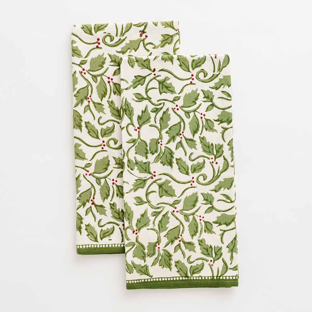 HOLLY BERRY TEA TOWELS