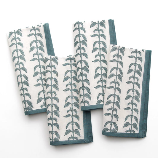 CLIMBING NETTLE DUSTY SKY NAPKINS- SET OF 4