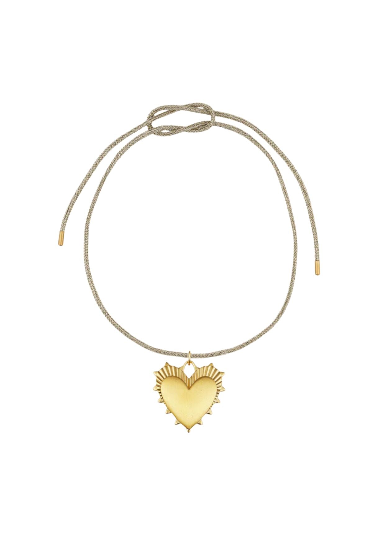 HEART OF GOLD LUREX CORD NECKLACE