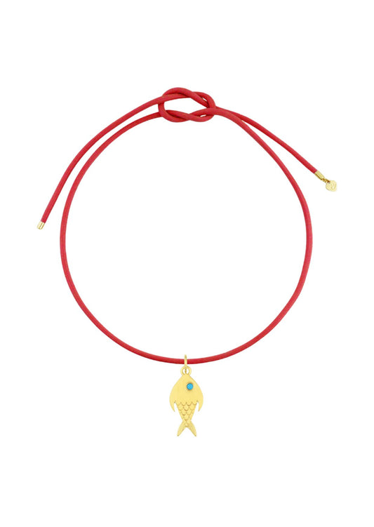 FISH CHARM CORD NECKLACE