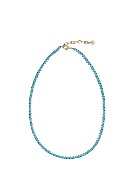 TURQUOISE TENNIS NECKLACE