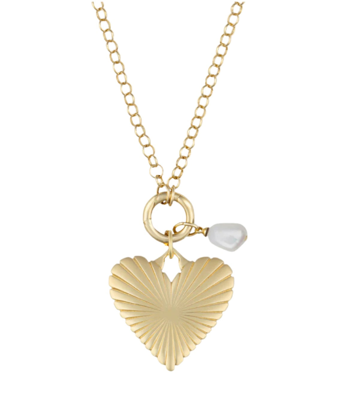 PERCY CLIP WITH RIBBED HEART NECKLACE