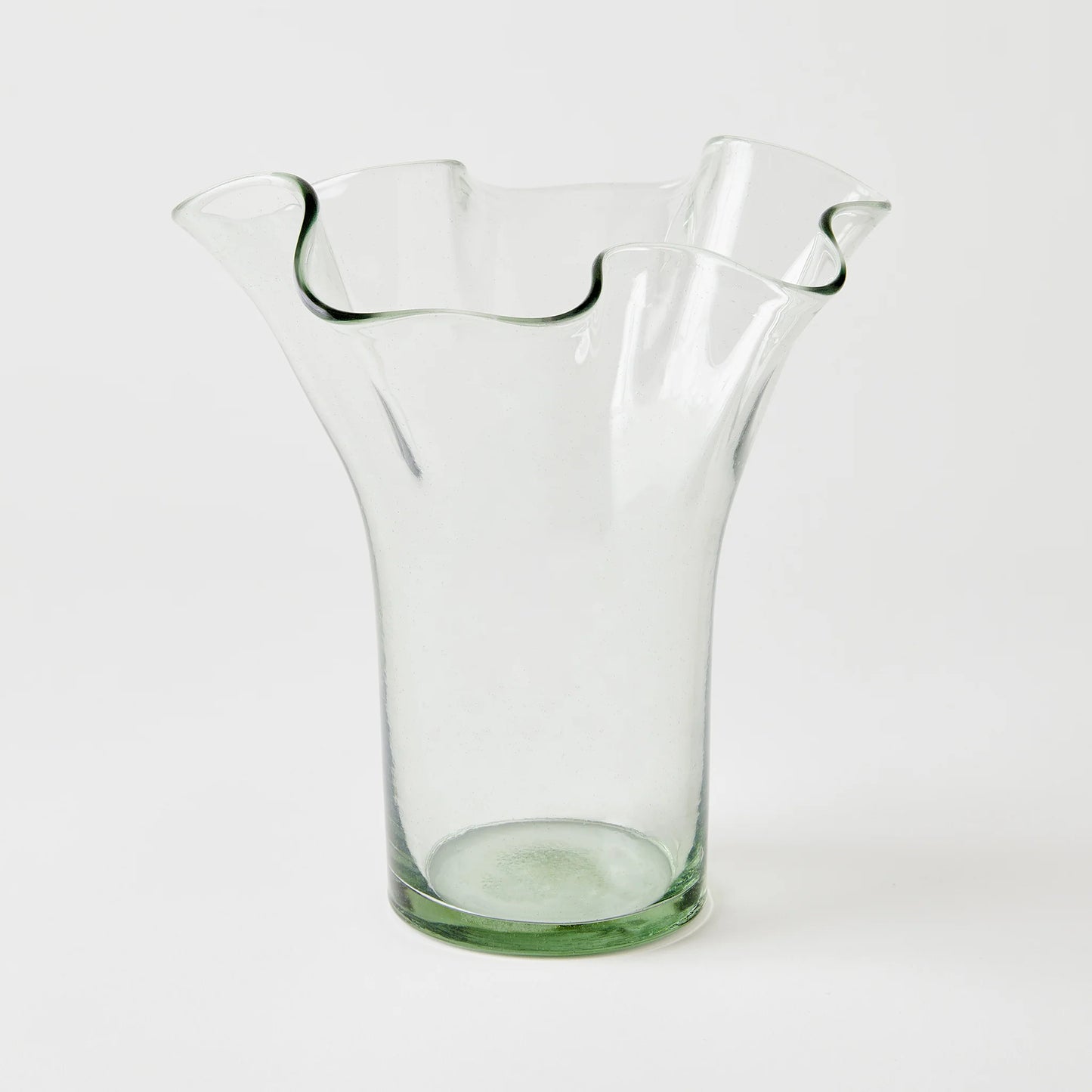 VASE - ORIGINAL LETTUCE LEAF W/0 "7" STAMP CLEAR